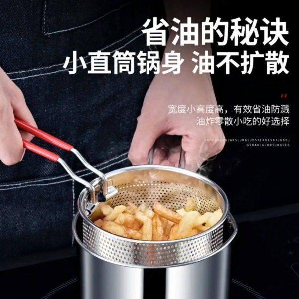 316L不锈钢油炸锅家用迷你炸锅泼油炸蛋小锅省油多功能电磁炉燃气,淘宝优惠券,粉丝福利购,淘宝优惠卷