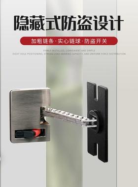 锌合金家用黑色防盗链宾馆房门锌合金暗藏式防盗链安全链