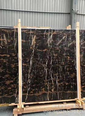 天然大理石阿富汗黑金花窗台石板台面訂桌面别墅楼梯踏步板门槛石