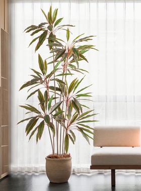 北欧仿真绿植盆栽小叶天鹅绒室内客厅假植物高端轻奢装饰摆件盆景