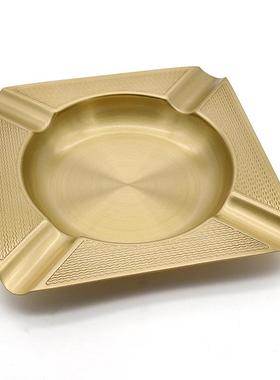 不锈钢镀金烟灰缸家用客厅办公室简约现代烟缸可加LOGO