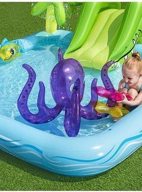 Bestway53052海洋动物戏水乐园儿童充气娱乐泳池滑梯喷水池