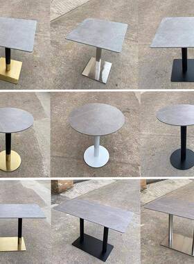 卡座沙发西餐厅岩板桌子椅子快餐店商用的轻奢餐桌椅家具组合