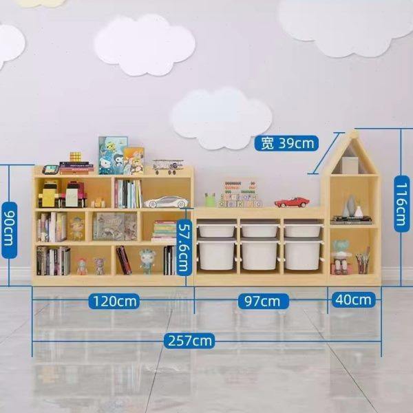 儿童实木书柜幼儿园储物柜家用置物架,淘宝优惠券,粉丝福利购,淘宝优惠卷