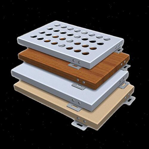 造型冲孔铝单板幕墙吊顶门头雕花镂空木纹氟碳铝板包柱外墙装饰 - 图3