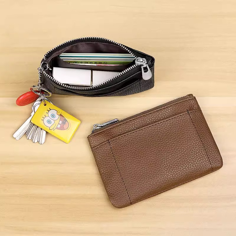 小钱包男女简约荔枝纹薄款钱夹钥匙包零钱银币包卡包短款皮夹爸爸,淘宝优惠券,粉丝福利购,淘宝优惠卷