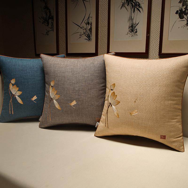 中国风床头靠背垫中式抱枕沙发客厅大号靠垫含芯大号护腰靠枕腰枕,淘宝优惠券,粉丝福利购,淘宝优惠卷