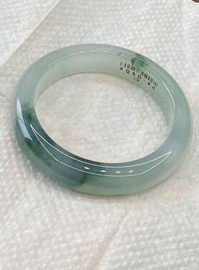 正品纯天然6A级翡翠手镯高档冰飘花玉手镯老坑冰种飘