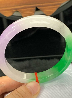 【顺丰包邮】缅甸天然春彩大圈口翡翠处理手镯一手玉镯冰糯