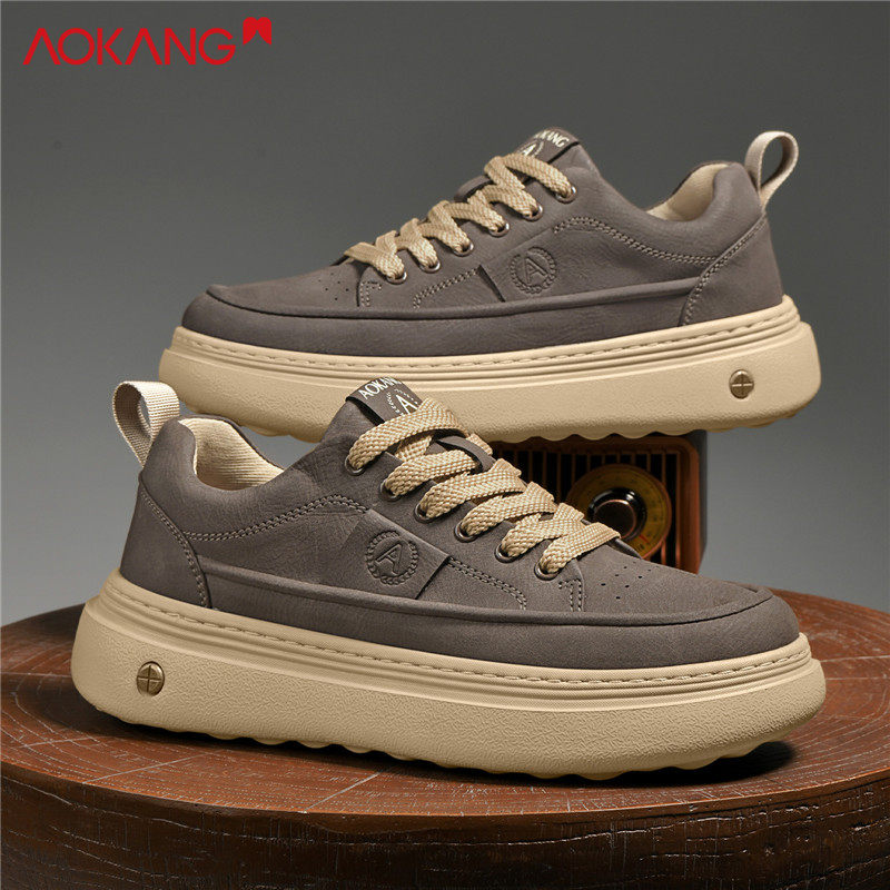 奥康官方2025冬季新款英伦风休闲板鞋户外软底通勤加绒保暖男潮流,淘宝优惠券,粉丝福利购,淘宝优惠卷