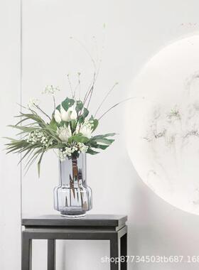 现代自然风绿色花艺别墅样板间桌摆花装饰陈设计师软装花材搭配