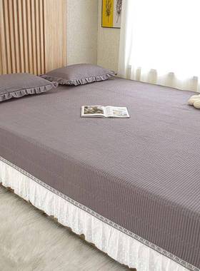 榻榻米专用床盖棉床单四季通用夹棉绗缝色防滑炕单大炕盖专