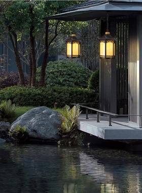 户外防水吊灯新中式复古阳台走廊过道葡萄架灯室外创意庭院凉亭灯