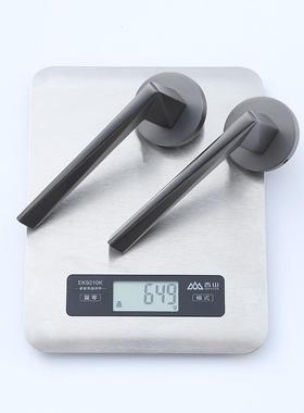 室内卧室房门锁静音家用门锁通用型门把手木门黑色分体锁具