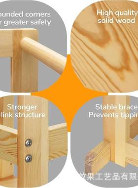 实木带黑板梯宝宝洗手凳蒙氏学习塔婴儿攀爬椅多功能儿童垫脚凳