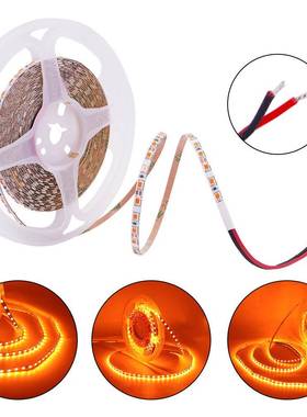 12V橙色灯带2835裸板4mm宽120珠240灯火焰红桔色橘黄色LED软灯条