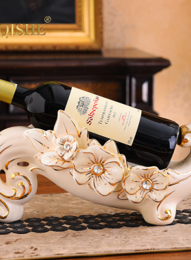 红酒架摆件酒瓶架欧式创意家用葡萄酒架子现代简约客厅酒柜装饰品