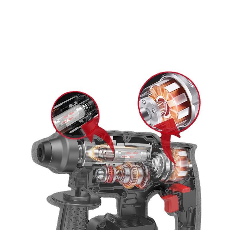 scans朝能多功能20V无线轻型无刷锂电锤电镐冲击钻混凝土开墙S521 - 图3