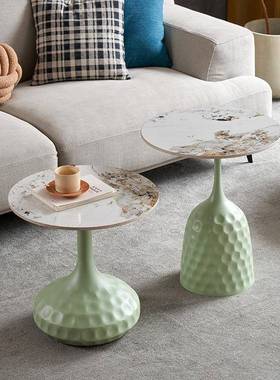 北欧沙发角几边几简约小户型客厅圆形铁艺茶几组合卧室床头小边几