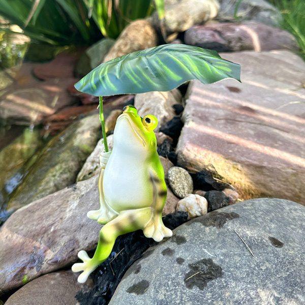 树叶乘凉青蛙摆件鱼池鱼缸微景观布置造景家居桌面树脂装饰品创意,淘宝优惠券,粉丝福利购,淘宝优惠卷