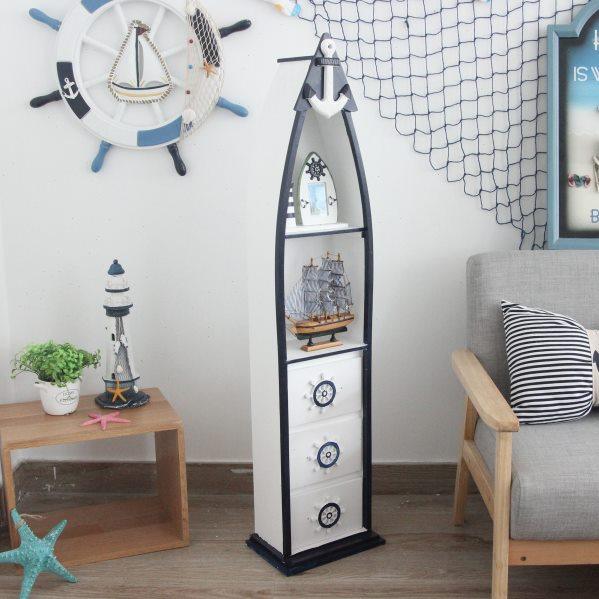 地中海海洋儿童床头柜书房柜子收纳柜男孩女孩住宅家具柜类床头柜,淘宝优惠券,粉丝福利购,淘宝优惠卷