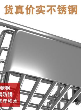 厨房不锈钢台面沥水篮碗碟置物架带筷子笼带接水盘盘子收纳架家用