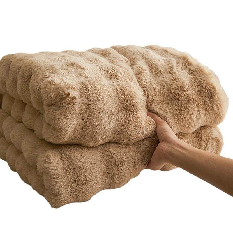 仿兔毛绒毯被冬季加厚双层盖腿毯床单珊瑚绒办公室午睡沙发小毯子,淘宝优惠券,粉丝福利购,淘宝优惠卷