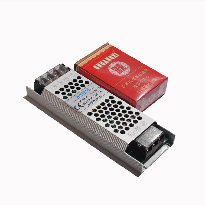 12V开关电源 长条型 60W200W 300W拉布灯箱灯带灯条小体积电源 - 图3