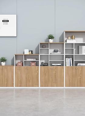 简约现代办公室文件资料档案储物柜木质隔断收纳书柜子组合
