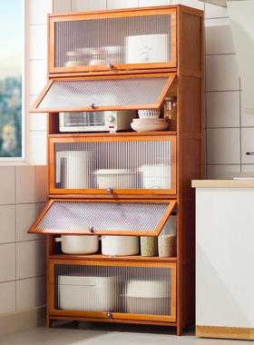 厨房置物架落地多层多功能收纳家用碗柜橱柜微波炉架子餐具柜