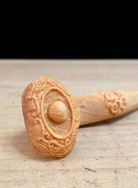 太行崖柏木雕手把件小摆件如意挂件家居装饰中式摆设送礼工艺品