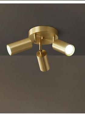 北欧全铜过道灯走廊灯现代简约入户玄关灯轻奢阳台灯衣帽间吸顶灯