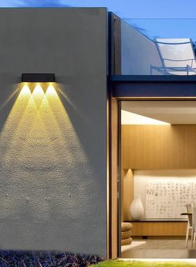 户外太阳能防水洗墙灯花园壁灯庭院围墙别墅外墙墙面装饰景观灯
