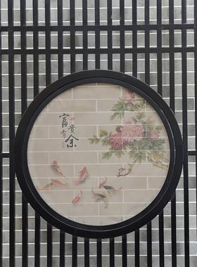 玄关隔断折叠屏风新中式家用木质花格遮挡仿古门窗镂空移动隔断