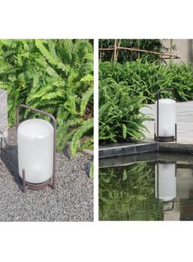 手提风灯户外防水庭院灯别墅景观灯室外充电露营灯草坪灯台灯