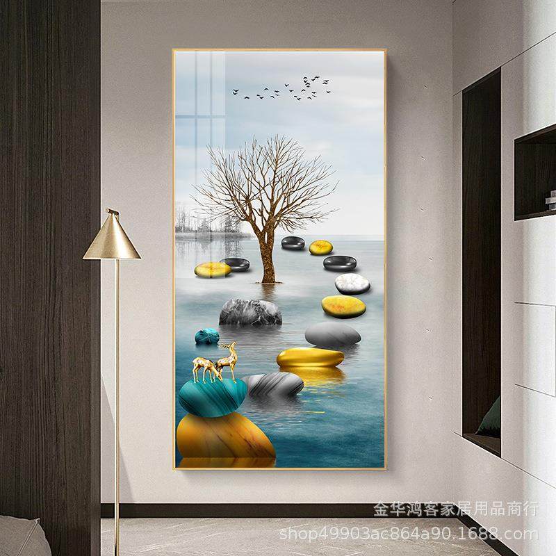 轻奢晶瓷镶钻玄关装饰画福麋鹿北欧简约餐厅画墙面画现代饭厅挂画,淘宝优惠券,粉丝福利购,淘宝优惠卷