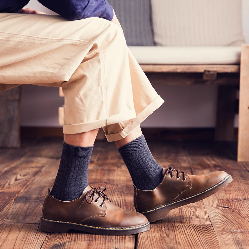 袜子男纯棉秋冬防臭吸汗诸暨男士中筒男袜春秋商务复古棉线长袜,淘宝优惠券,粉丝福利购,淘宝优惠卷