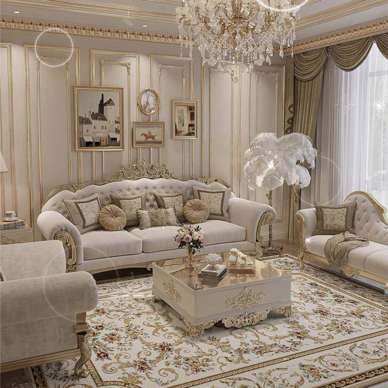 3EW1法式轻奢宫廷风实木雕花布艺沙发客厅欧式别墅奢华贵妃塌组合,淘宝优惠券,粉丝福利购,淘宝优惠卷