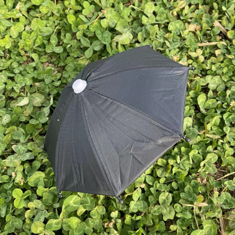 Mobile phone navigation holder supporting umbrella without handle electric motorcycle bicycle takeaway rider sunshade small umbrella