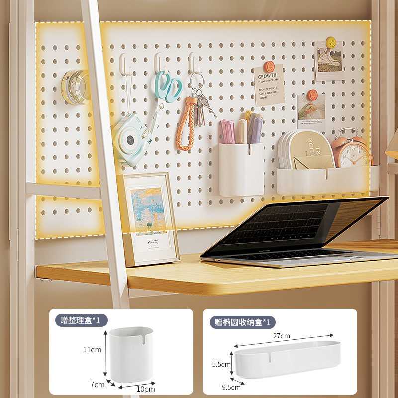 Folding desk small apartment home computer table bedroom bedside table simple rental house student learning hole board