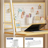 Folding desk small apartment home computer table bedroom bedside table simple rental house student learning hole board