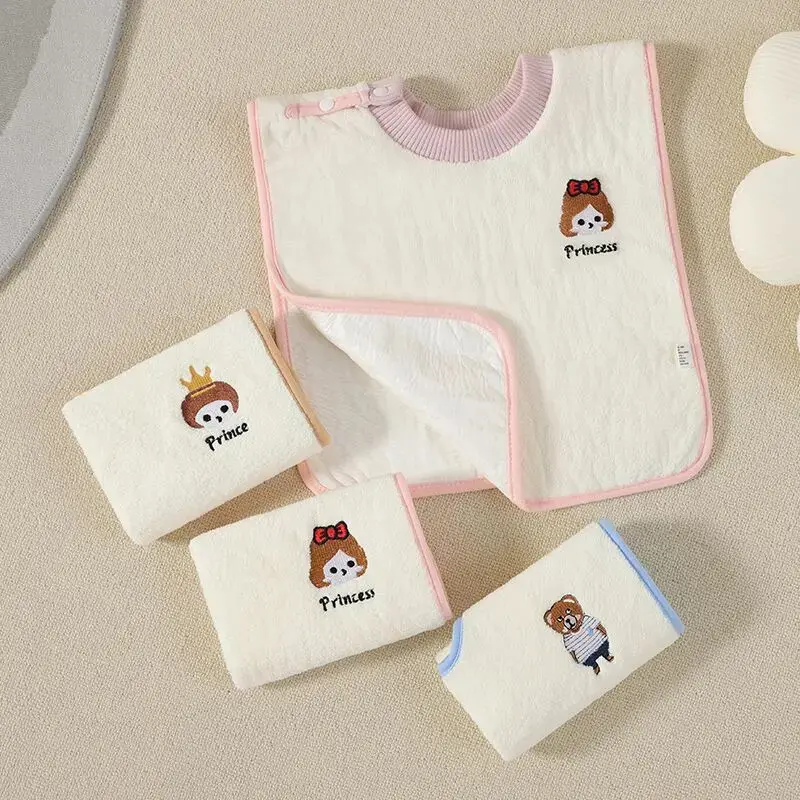 Children wash baby towel, brush teeth, wipe face, saliva towel, waterproof newborn non-wet clothes, baby wash bib YL