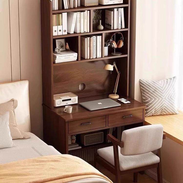 电脑桌学生家用书架一体学习桌子长方形窄边桌靠墙卧室书桌椅,淘宝优惠券,粉丝福利购,淘宝优惠卷