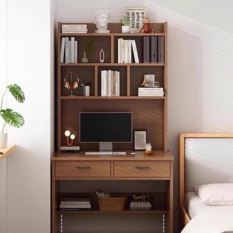 电脑桌学生家用书架一体学习桌子长方形窄边桌靠墙卧室书桌椅,淘宝优惠券,粉丝福利购,淘宝优惠卷