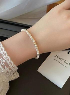 925银手链 Ben.S本饰 强光无暇金珠转运珠手链闺蜜轻奢高级感A326