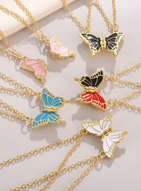 闺蜜小挂件二人磁吸项链女双人一对友谊信物送闺蜜生日纪念意义礼