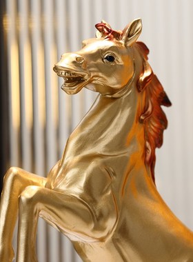 马摆件招财马到成功发财树工艺品办公室家居酒柜装饰品乔迁商务礼