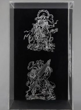 宝箧印塔佛塔像有机玻璃罩4号带底座感光胶天都峰挑棍游戏