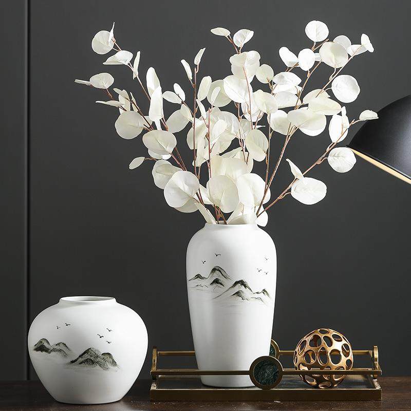 现代新中式创意手绘陶瓷摆件书桌玄关别墅客厅酒店大堂软装摆设品,淘宝优惠券,粉丝福利购,淘宝优惠卷