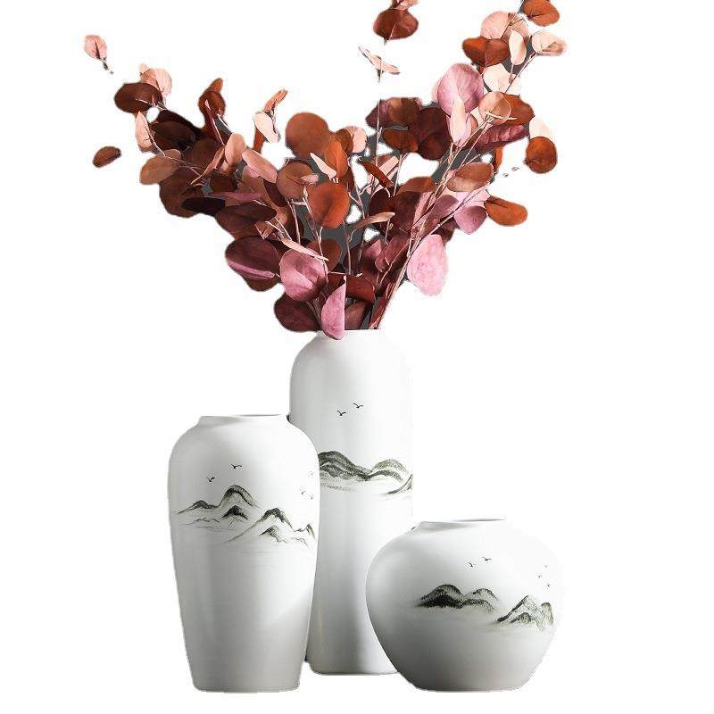 现代新中式创意手绘陶瓷摆件书桌玄关别墅客厅酒店大堂软装摆设品,淘宝优惠券,粉丝福利购,淘宝优惠卷